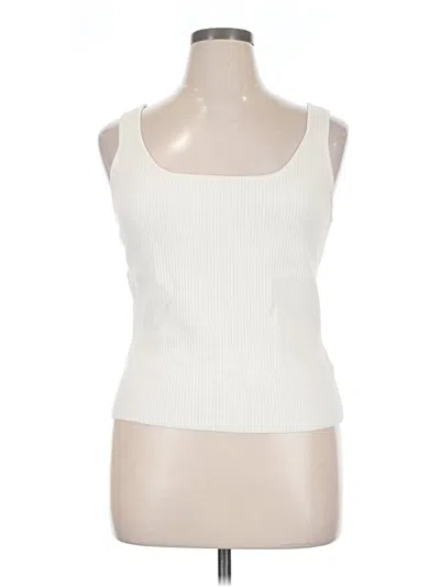 Pre-owned Marled Sleeveless Top Ivory Scoop Neck Tops