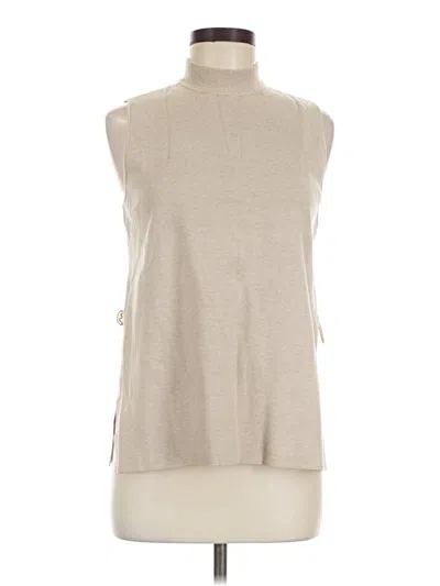 Pre-owned Marled Sleeveless Top Tan High Neck Tops