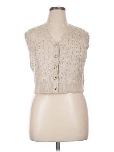 Pre-owned Marled Sweater Vest In Tan