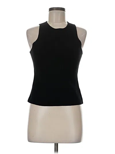 Pre-owned Marled Tank Top Black Halter Neckline Tops