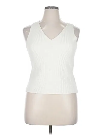 Pre-owned Marled Tank Top Ivory Halter Neckline Tops