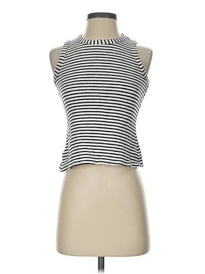 Pre-owned Marled Tank Top Ivory Halter Neckline Tops