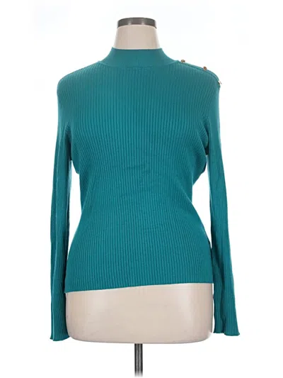 Pre-owned Marled Turtleneck Sweater In Teal