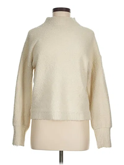Pre-owned Marled Turtleneck Sweater In White