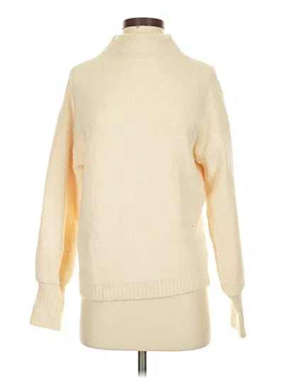 Pre-owned Marled Turtleneck Sweater In White