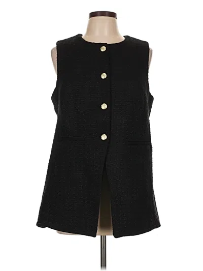Pre-owned Marled Vest In Black