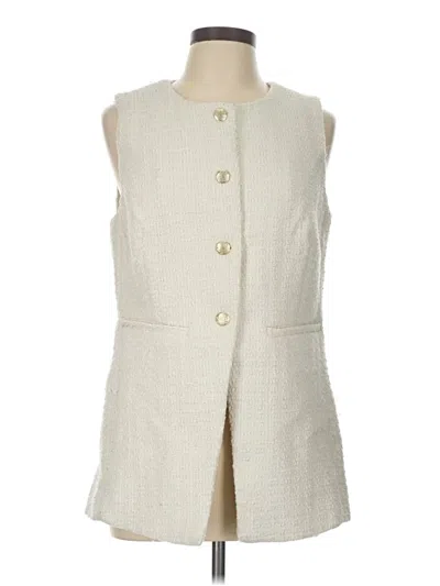 Pre-owned Marled Vest In Ivory
