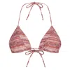 Marlei Women's Pink / Brown Isla Triangle Bikini Top In Brown