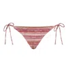 Marlei Women's Red / Pink Isla String Bikini Bottom In Multi