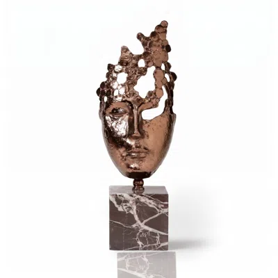 Marleth Abstract Face Sculpture Rose Gold Decorative Bust