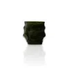 Marleth Black / Green Large Handblown Glass Candle Holder – Green Wave Form