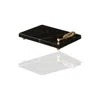 Marleth Black Marble Rectangular Serving Board With Gold Detail