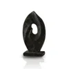 Marleth Black Marble Spiral Form Sculpture In Black