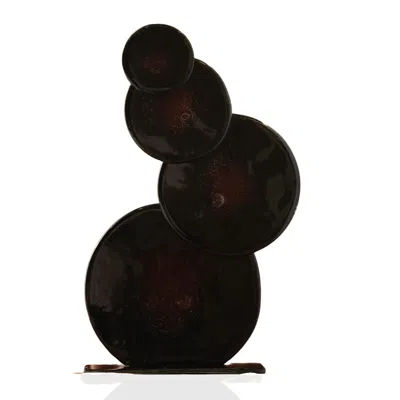Marleth Black Midnight Glass Bubble Sculptural Decor