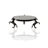 Marleth Black / White Black Horse-leg Footed White Marble Serving Tray