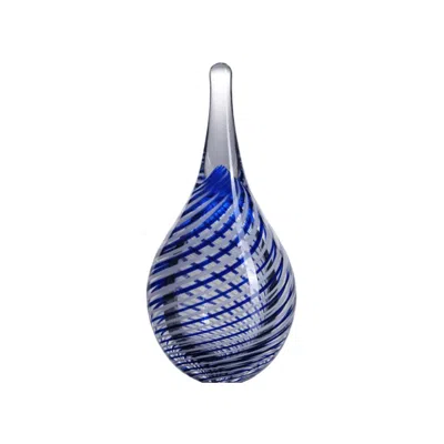Marleth Blue Filigrana Appuntita Hand-blown Glass Sculpture