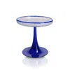 Marleth Blue / White Supporto Blu Low Glass Pedestal Bowl
