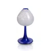 Marleth Blue / White Supporto Blu Neck Hand-blown Glass Vase