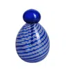 Marleth Blue / White Vaso Tozzo Hand-blown Glass Vase