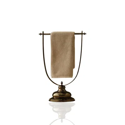 Marleth Brown Brass U-frame Towel Holder With Sculptural Based