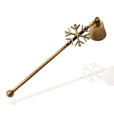 Marleth Brown Snowflake Brass Candle Snuffer