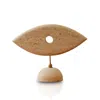 Marleth Brown Travertine Eye Decor – Hand-carved Natural Stone Sculpture