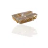 Marleth Glass Cigar Ashtray With Gold Olive Branch Detailing