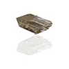 Marleth Glass Cigar Ashtray With Silver Olive Branch Detailing