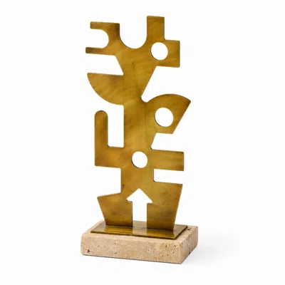 Marleth Gold Abstract Totem Sculpture