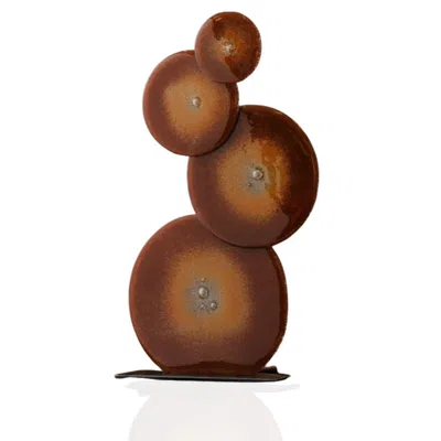 Marleth Gold Amber Glass Bubble Sculptural Decor