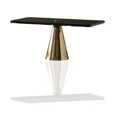 Marleth Gold / Black Black & Gold Marble Rectangular Cake Stand In Multi