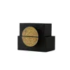 Marleth Gold / Black Black Leather Box Set With Brass Crescent Handles – Set Of Two