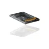 Marleth Gold / Black Grey Marble Rectangular Serving Board With Gold Leaf Accent