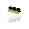 Marleth Gold / Black Set Of Three Black Marble Bowls With Gold Pyramid Stand