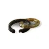 Marleth Gold / Black Twisted Murano Glass Chain Sculpture – Amber & Smoke