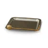 Marleth Gold / Silver Brass Tray With Poppy Pod Detail – Silver & Gold Finish