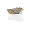 Marleth Gold / White Crystal Glass Ashtray With Gold Vine Detailing