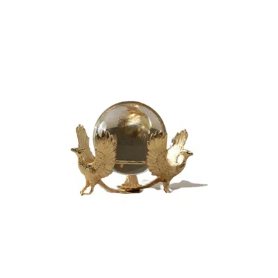 Marleth Gold / White Crystal Phoenix Globe Decor – Gold & Clear In Multi