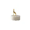 Marleth Gold / White Decorative Golden Giraffe Storage Jar