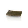 Marleth Gold / White Silver-toned Brass Tray With Clover Cut-out Border & Mirrored Base