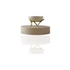 Marleth Gold / White White Marble Bowl With Gold Branch Stand