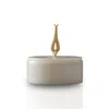 Marleth Gold / White White Marble Box With Brass Hyacinth Detail