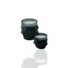 Marleth Green Deep Blue Glass Candle Holders, Set Of Two – Hand-blown Wave Design