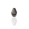 Marleth Grey Murano Colored Glass Vase – Charcoal Teardrop Core