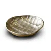 Marleth Hammered Round Brass Tray In Silver Finish