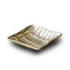 Marleth Hammered Square Brass Tray In Silver Finish