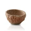 Marleth Hand-carved Terracotta Travertine Textured Bowl