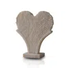 Marleth Hand-carved White Marble Palm Fan Sculpture