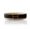 Marleth Neutrals / Black Handmade Travertine Tray Beige Stone & Navy Leather Belt With Gold Horsebit Detail
