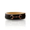 Marleth Neutrals / Black Travertine Bowl With Navy Leather Belt – Decorative Stone Accent With Gold Detail